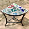 Dalle de Verre stool - 'quarter round' ~ 27cm radius, 40cm high