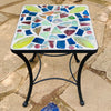 Dalle de Verre side table ~ 40cm square, 48cm high