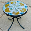 Dalle de Verre stool ~ 30cm diameter, 30cm high