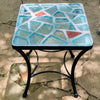 Dalle de Verre side table ~ 40cm square, 48cm high