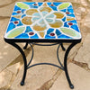 Dalle de Verre side table ~ 40cm square, 48cm high