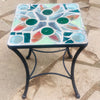 Dalle de Verre side table ~ 40cm square, 48cm high