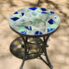 Dalle de Verre coffee table ~ 40cm diameter, 48cm high