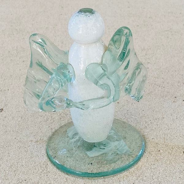 Blown glass - white angel