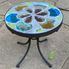 Dalle de Verre stool ~ 30cm diameter, 30cm high