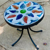 Dalle de Verre stool ~ 30cm diameter, 30cm high