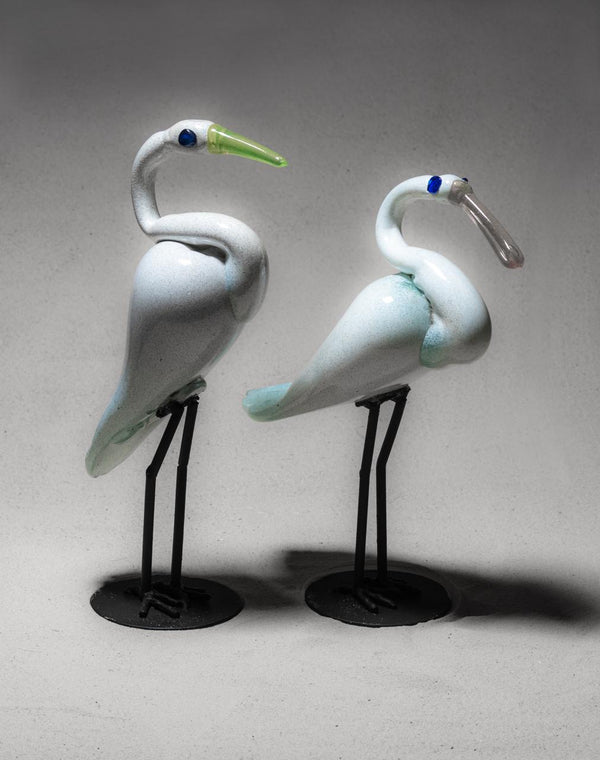 Blown glass - sculpture 'No (r)Egrets' by Anselm