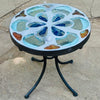 Dalle de Verre stool ~ 30cm diameter, 30cm high