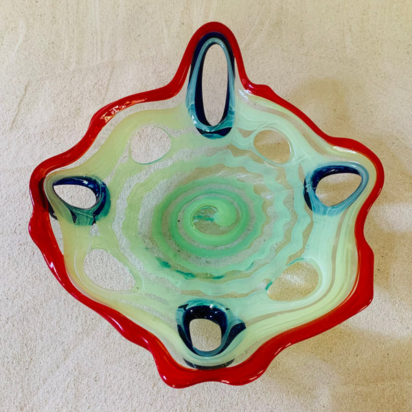 Blown glass - bowl 'Holy Spiral'