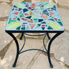 Dalle de Verre side table ~ 40cm square, 48cm high