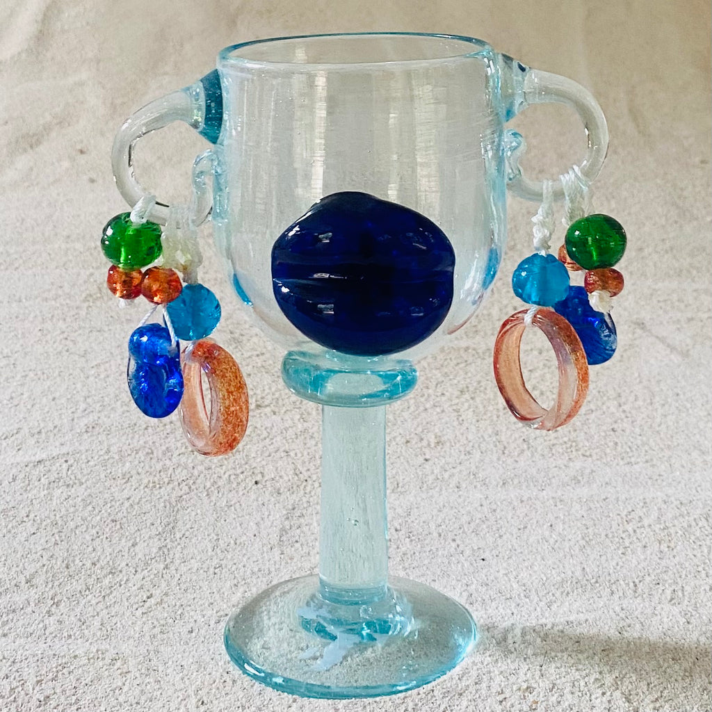 Blown glass - goblet 'Maasai' by Josja