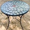 Dalle de Verre table ~ 80cm diameter, 77cm