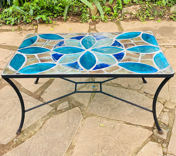 Dalle de Verre coffee table ~ 100 x 60cm rectangle, 50cm high