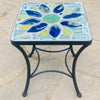 Dalle de Verre side table ~ 40cm square, 48cm high