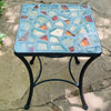 Dalle de Verre side table ~ 40cm square, 48cm high