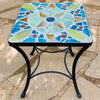 Dalle de Verre side table ~ 40cm square, 48cm high