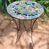 Dalle de Verre bar table ~ 76cm diameter, 106cm high