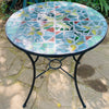 Dalle de Verre table ~ 80cm diameter, 77cm