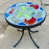 Dalle de Verre stool ~ 30cm diameter, 30cm high