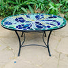 Dalle de Verre coffee table ~ 100 x 60cm oval, 50cm high