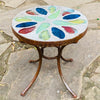 Dalle de Verre stool ~ 30cm diameter, 30cm high