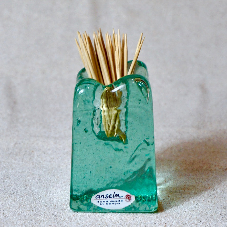 Cast glass - toothpick holder