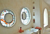 Dalle de Verre 'Queens Bath' ~ 1.5m x 1.5m & vanity rounds over sink 0.8m & 0.6m dia