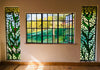 Dalle de Verre 'Ginger' 2 panels ~ 1.6 x 0.5m