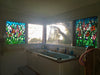 Dalle de Verre 'Country Garden' 2 panels ~ 1m square