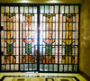 Dalle de Verre 'Frank Lloyd Wright' grille ~ 1.4 x 3m