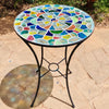 Dalle de Verre bar table ~ 76cm diameter, 106cm high