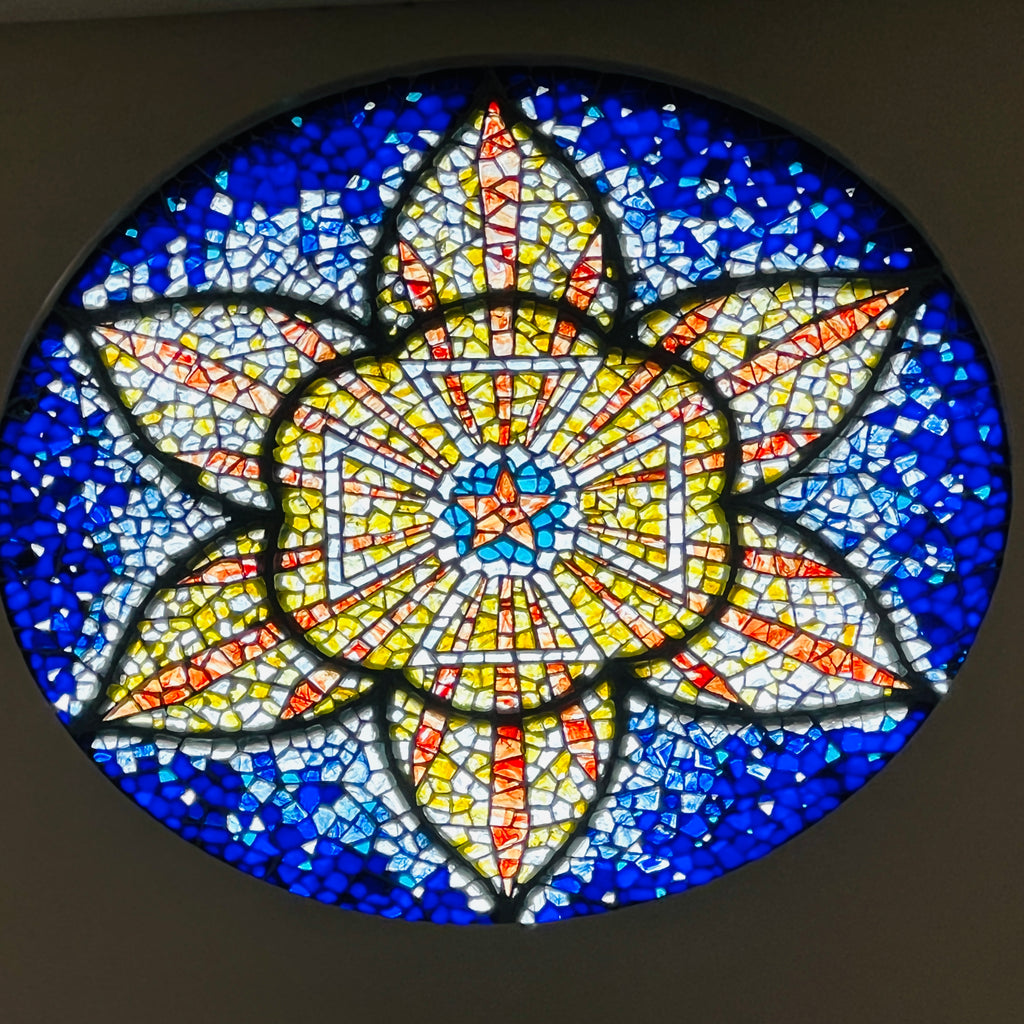 Dalle de Verre 'Rose Window' panel ~ 3.5m dia