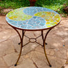 Dalle de Verre table ~ 80cm diameter, 77cm